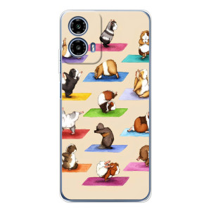 Чехол с Прикольным принтом на Motorola Moto G35 (Ёга свинок)