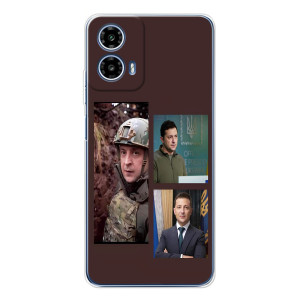 Чохол для Motorola Moto G35 (AlphaPrint - с принтом Зеленського)