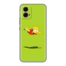 Чехол с Симпсонами для Motorola Moto G35 (VPrint) (Барт Симпсон)