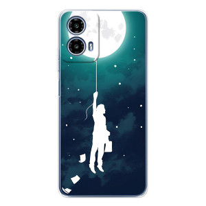 Чехол (ТПУ) с планетами на Motorola Moto G35 – To The moon