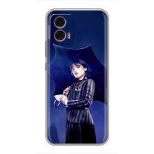 Чохли Венсдей на Motorola Moto G35 Уенсдей (AlphaPrint) (Венздей з парасолькою)