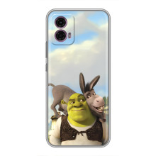 Чехол с мультфильмом Шрек на Motorola Moto G35 – Шрек и осел