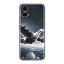 Чехол с мемом Тралалело тралала на Motorola Moto G35 (Бомбардини гусини)