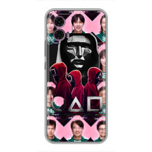 Чехол Гра в кальмара для Motorola Moto G35 – Персонажи игры кальмара