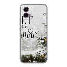 Новогодние, Праздничные Чехлы для Motorola Moto G35 - 2024 год – Let it snow