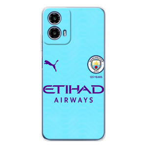 Силиконовые Чехлы принт Футбол на Motorola Moto G35 – Man City
