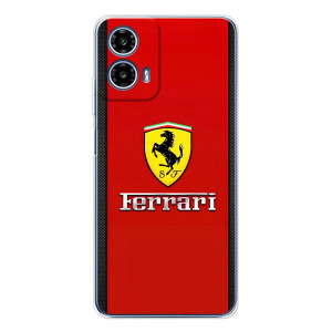 Силиконовый бампер с картинкой машины на Motorola Moto G35 – Ferrari Logo
