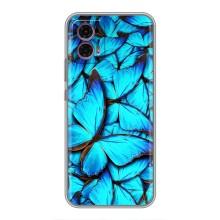 Силиконовый бампер с картинкой животных для Motorola Moto G35 (Крылья бабочек)