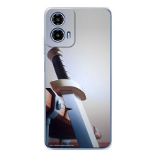 Силиконовый Чехол (атрибутика Клеш Роял) для Motorola Moto G35 (Меч варвара)