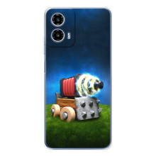 Силиконовый Чехол (атрибутика Клеш Роял) для Motorola Moto G35 (Пушка)