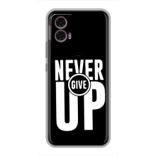 Силіконовый Чохол на Motorola Moto G35 з картинкою НАЙК (Never Give UP)