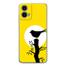 Силиконовый чехол с птичкой на Motorola Moto G35 (Птичка)