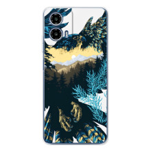 Силиконовый чехол с птичкой на Motorola Moto G35 (Яркий Орел)