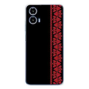 Силіконовый Чохол на Motorola Moto G35 – Червона вишиванка