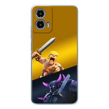 Чехол з героями Клеш Рояль для Motorola Moto G35 (Варвар против Пекка)