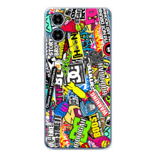 Яркие Чехлы с картинками для Motorola Moto G35 (Разное стиккры)