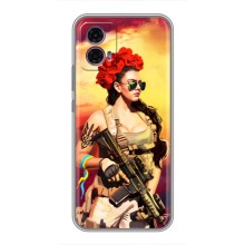 ЗСУ Чехлы (TPU) для Motorola Moto G35 – Женщина солдат
