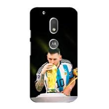 Чехлы для Motorola MOTO G4 Play (Leo чемпион) (AlphaPrint) (Кубок Месси)