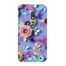 Чехлы с Цветами для Motorola MOTO G4 Play (VPrint) (Цветочный дизайн)