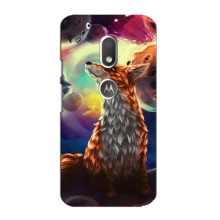 Чехлы с картинкой Лисички для Motorola MOTO G4 Play (VPrint) (Лисица в космосе)