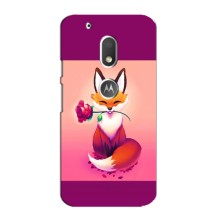 Чехлы с картинкой Лисички для Motorola MOTO G4 Play (VPrint) (Лисичка с розочкой)