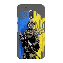 Чехлы с картинкой ЗСУ для Motorola MOTO G4 Play (AlphaPrint) (АРТ солдат)