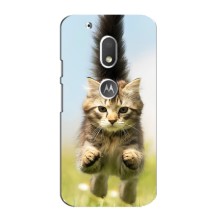 Чехлы с Котиками для Motorola MOTO G4 Play (VPrint) (Прыжок кота)