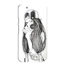 Чехол с печатью для Motorola MOTO G4 Play - (Мода) (AlphaPrint) (Фото девочки)