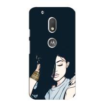 Чехол с печатью для Motorola MOTO G4 Play - (Мода) (AlphaPrint) (Красивая девочка)