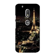 Чехол Эйфелева Башня для Motorola MOTO G4 Play - (AlphaPrint) (Ночной Париж)
