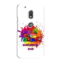 Чехол Амонг Ас для Motorola MOTO G4 Play (AlphaPrint) (Яркий АмонгАс)