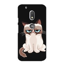 Чехол с принтом для Motorola MOTO G4 Play (AlphaPrint) Модные коты (Грустный кот)