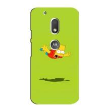 Чехол с Симпсонами для Motorola MOTO G4 Play (VPrint) (Барт Симпсон)
