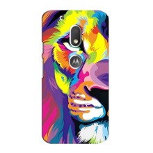 Чехол со Львом для Motorola MOTO G4 Play (VPrint) (Яркий Лев)