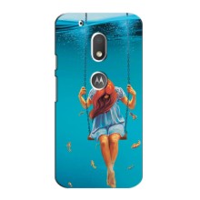 Чехол Стильные девушки на Motorola Moto G4 Play – Девушка на качели