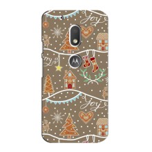 Новогодние, Праздничные Чехлы для Motorola MOTO G4 Play - 2024 год (Новогодние пряники)