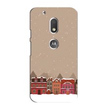 Новогодние, Праздничные Чехлы для Motorola MOTO G4 Play - 2024 год (Зимний город)