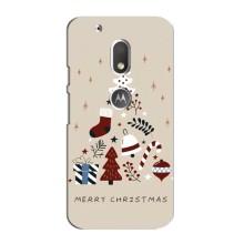 Рождественские Чехлы для Motorola MOTO G4 Play (VPrint) (Merry Christmas)