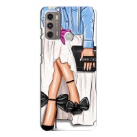 Силиконовый Чехол на Motorola MOTO G40 FUSION с картинкой Стильных Девушек (Мода)