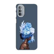 Чехлы (ART) Цветы на Motorola MOTO G41 (VPrint) (Цветы на голове)