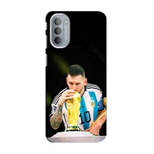 Чехлы для Motorola MOTO G41 (Leo чемпион) (AlphaPrint) (Кубок Месси)