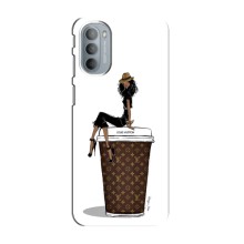 Чехлы Луи Витон для Motorola MOTO G41 (AlphaPrint - LOUIS VUITTON) (кофе LOUIS VUITTON)