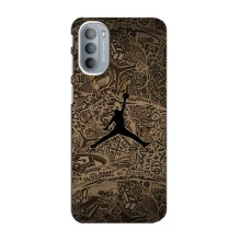 Чехлы для Motorola MOTO G41 - с картинкой JORDAN (AlphaPrint) (Logo Jordan)