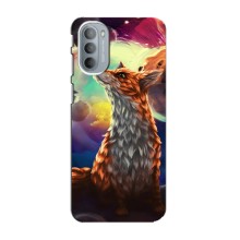 Чехлы с картинкой Лисички для Motorola MOTO G41 (VPrint) (Лисица в космосе)