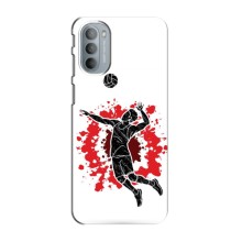 Чехлы с принтом Спортивная тематика для Motorola MOTO G41 – Волейболист