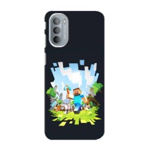 Чехол Майнкрафт на Motorola MOTO G41 (AlphaPrint) Minecraft (персонажи Minecraft)