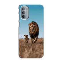 Чехол Король лев на Мото G41 – Мусафа и Симба