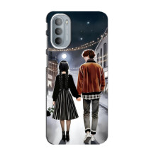 Чехол с дизайном Венздей 2 на Motorola MOTO G41 – Уэнсдей и Тайлер