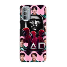 Чехол Гра в кальмара для Motorola MOTO G41 – Персонажи игры кальмара