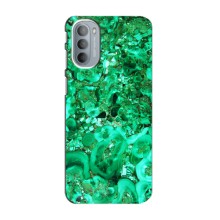 Мраморный чехол на Motorola MOTO G41 (VPrint) (Салатный Мрамор)